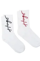 Чорапи 2-pack 2P QS HANDWRITTEN Hugo Bodywear бял
