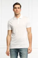 Ленено поло/тениска с яка KISMI | Regular Fit GUESS бял