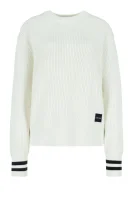 Пуловер | Regular Fit | с добавка вълна Calvin Klein кремав