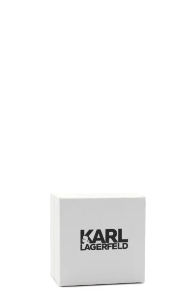 Обеци k/ikonik pave heart earrings Karl Lagerfeld златен