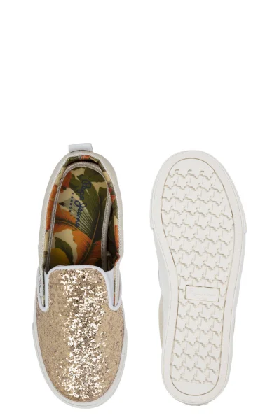 Traveler Glitter Slip-On Sneakers Pepe Jeans London златен