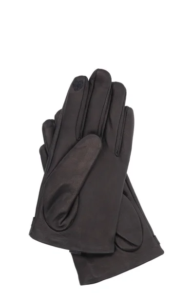 Кожено ръкавици TWINSET черен