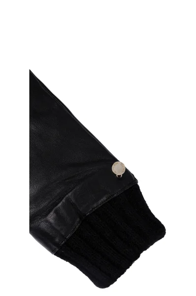 Leather gloves Armani Jeans черен