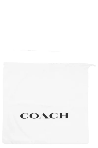 Кожена чанта за рамо Coach черен