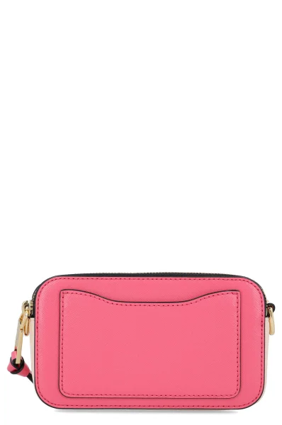 Кожена дамска чанта за рамо Snapshot Marc Jacobs розов