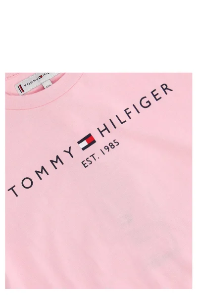 Тениска ESSENTIAL | Regular Fit Tommy Hilfiger пудренорозов