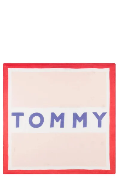 Шал-кърпа BOLD TOMMY SQUARE Tommy Hilfiger розов