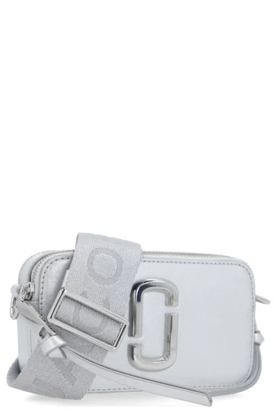 Кожена дамска чанта за рамо SNAPSHOT Marc Jacobs сребърен