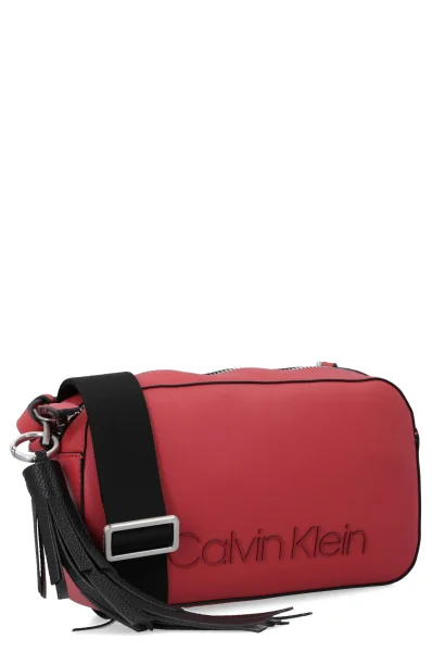 Дамска чанта за рамо POP Calvin Klein червен