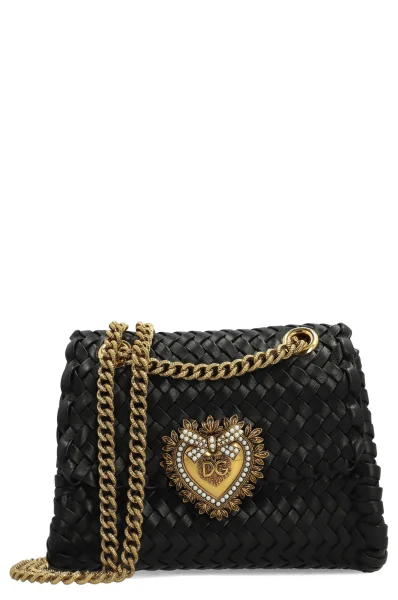 Кожена чанта за рамо + несесер Dolce & Gabbana черен