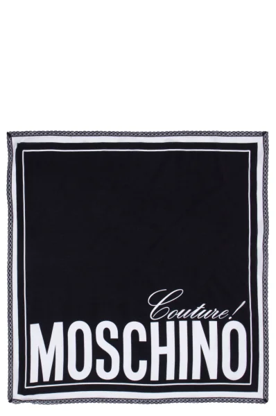 Копринена шал-кърпа Moschino черен