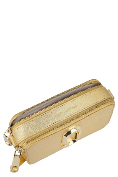 Кожена дамска чанта за рамо SNAPSHOT Marc Jacobs златен