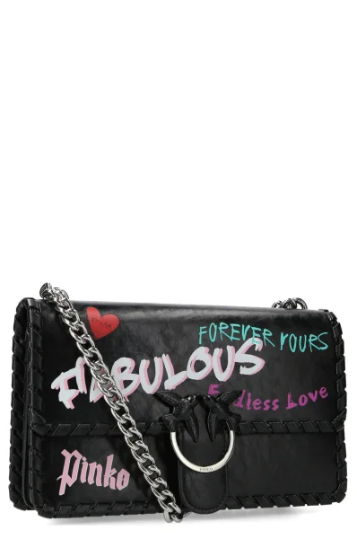 Дамска чанта за рамо LOVE FABULOUS Pinko черен