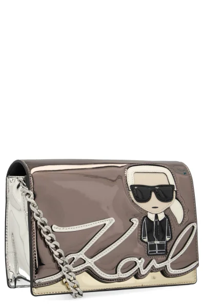 Дамска чанта за рамо Karl Lagerfeld гънметал
