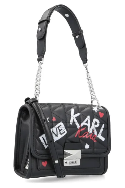 Дамска чанта за рамо Karl X Kaia Graffiti Mini Hb Karl Lagerfeld черен