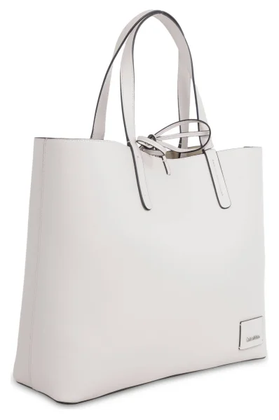 Дамска чанта с две лица + органайзер Calvin Klein кремав