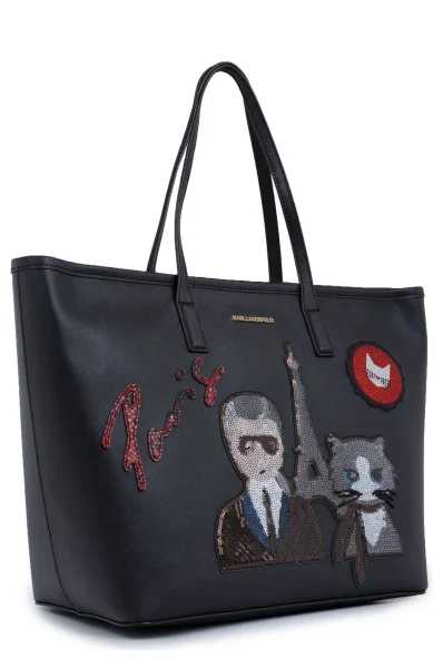 Shopper bag + Organizer Karl Lagerfeld черен