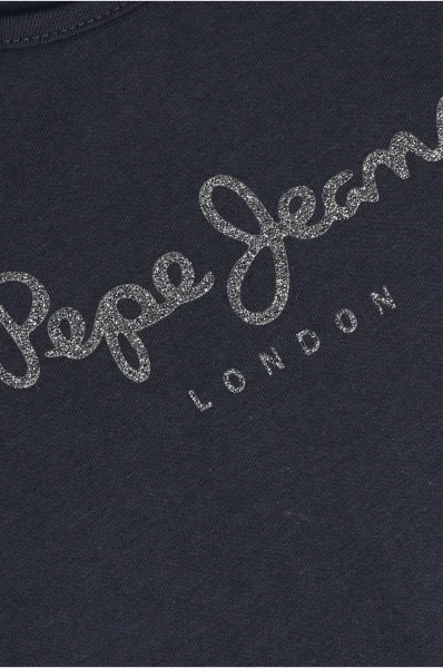 Тениска HANA GLITTER | Regular Fit Pepe Jeans London тъмносин
