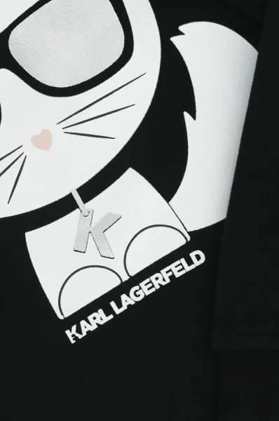 Рокля Karl Lagerfeld Kids черен