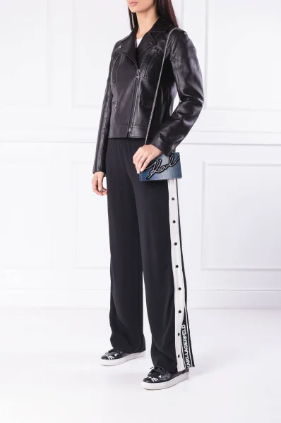 Дамска чанта за рамо MINIAUDIERE Karl Lagerfeld тъмносин