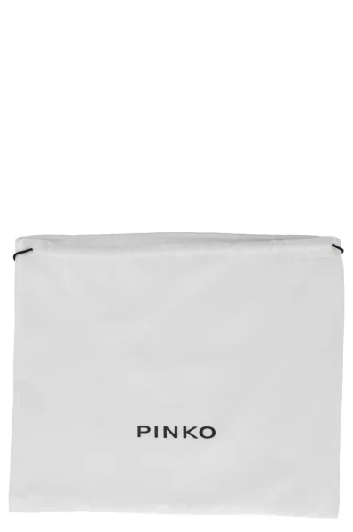 Кожена дамска чанта за рамо LOVE CLASSIC ICON V Pinko бял