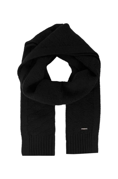 Woolen beanie + woolen scarf Zanta HUGO черен