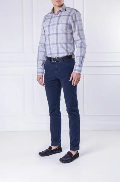 Риза Check classic | Slim Fit Tommy Tailored пепеляв