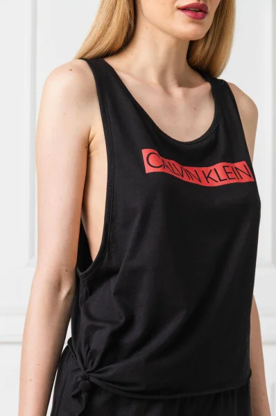 Топ SIDE | Regular Fit Calvin Klein Swimwear черен