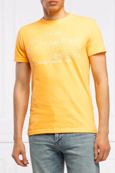 Тениска OUTLINE POP | Regular Fit Superdry оранжев