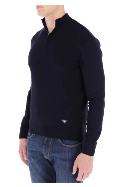 Пуловер | Slim Fit Emporio Armani тъмносин