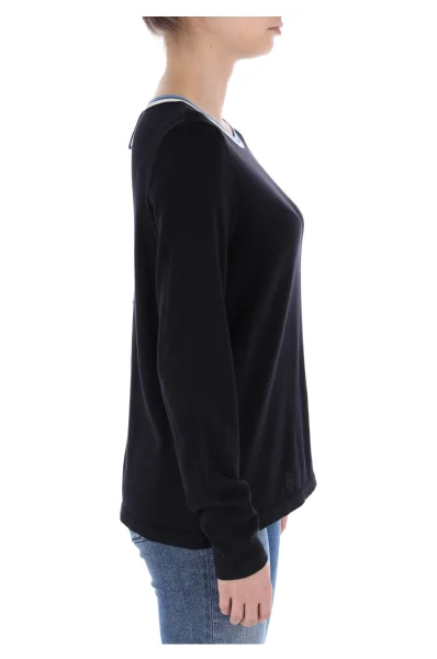 Блуза Idanna | Regular Fit | с добавка коприна BOSS ORANGE черен