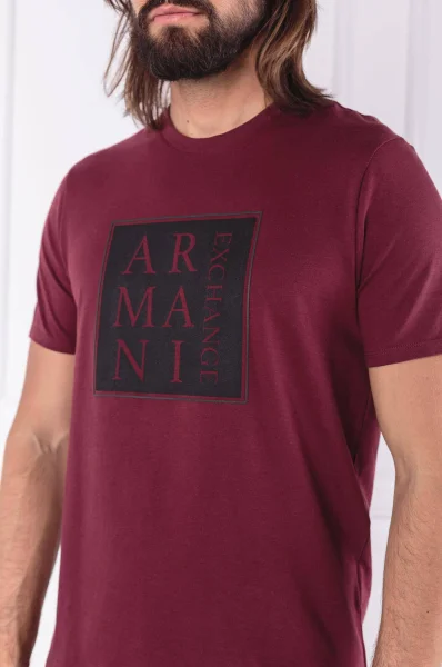 Тениска | Regular Fit Armani Exchange бордо