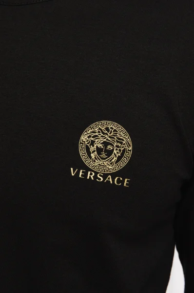 Блуза с дълъг ръкав | Slim Fit Versace черен