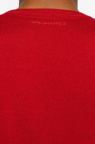Вълнен пуловер | Regular Fit Karl Lagerfeld червен
