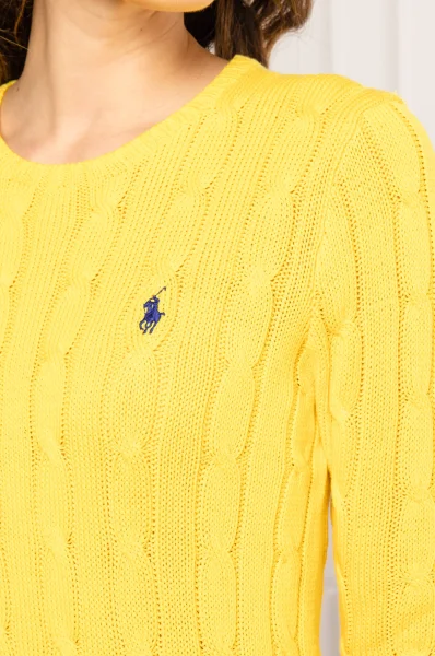 Пуловер | Slim Fit | pima POLO RALPH LAUREN жълт