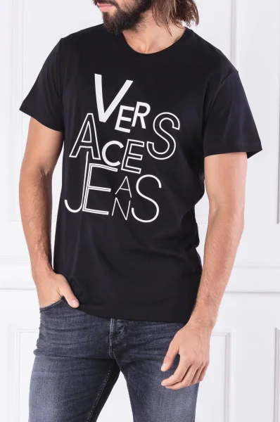 Тениска | Regular Fit Versace Jeans черен