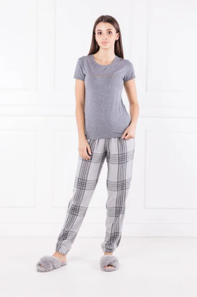Долнище на пижама | Regular Fit Emporio Armani сив