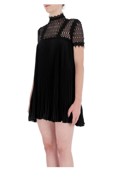 Koronkowa рокля Elisabetta Franchi черен