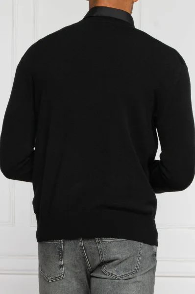 Пуловер | Regular Fit | с добавка вълна Versace Jeans Couture черен