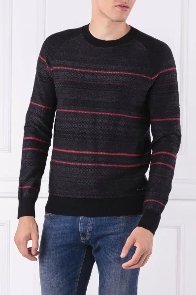 Пуловер Akarmuro | Regular Fit BOSS ORANGE графитен
