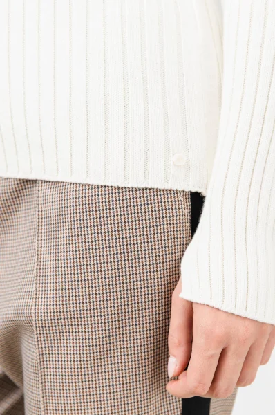 Блуза с поло яка | Regular Fit Marc O' Polo кремав