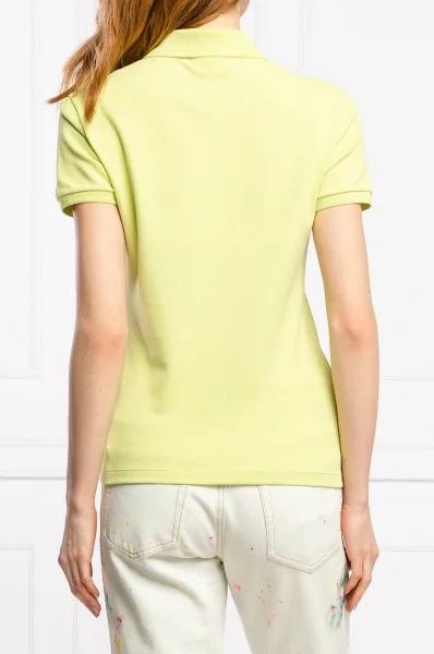 Поло/тениска с яка | Slim Fit | pique Lacoste лимонен