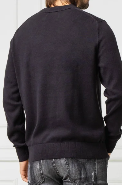 Пуловер ICONIC MONOGRAM LOGO | Regular Fit CALVIN KLEIN JEANS черен
