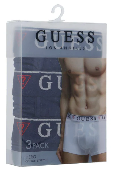 Боксерки 3-pack HERO | cotton stretch Guess Underwear тъмносин