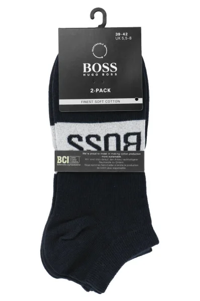 Чорапи 2-pack BOSS BLACK тъмносин