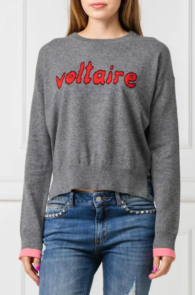 Пуловер LOULOU C | Loose fit Zadig&Voltaire сив