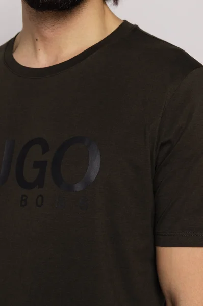 Тениска dolive | Regular Fit HUGO каки