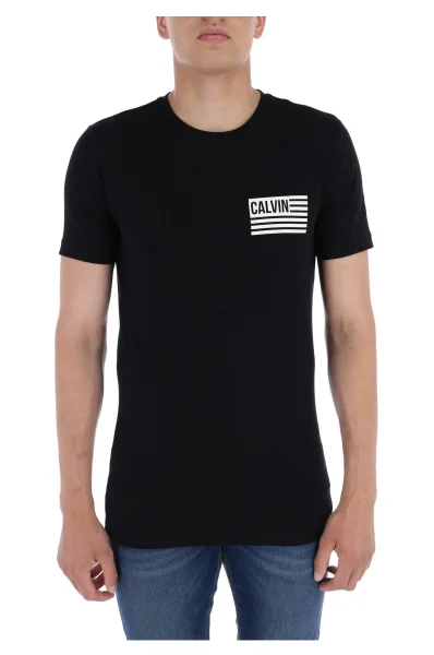 Тениска TAKEOS | Slim Fit CALVIN KLEIN JEANS черен