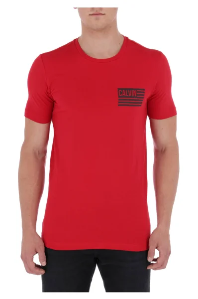 Тениска TAKEOS | Slim Fit CALVIN KLEIN JEANS червен