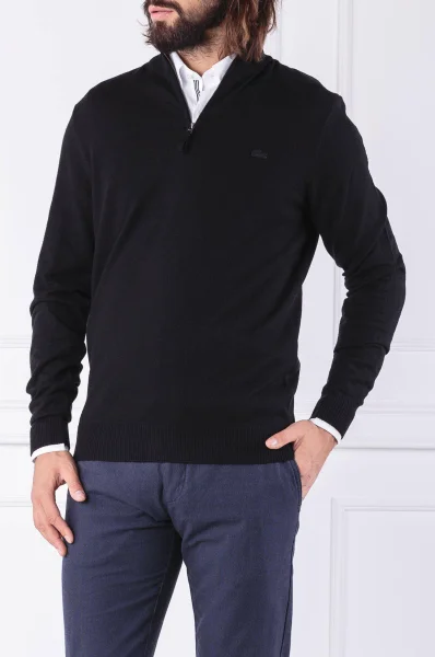 Пуловер | Regular Fit Lacoste черен